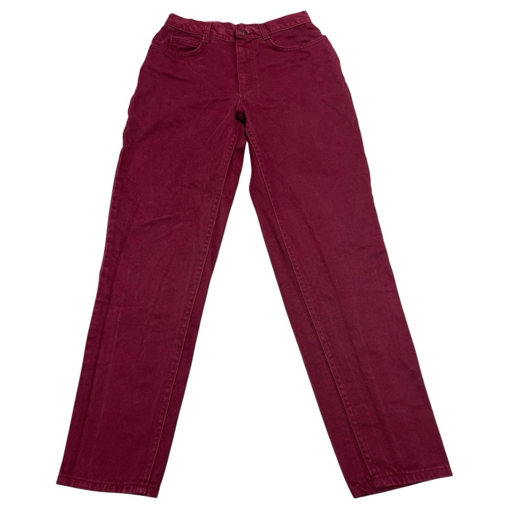Vtg‎ Lee Straight Leg Jeans Women's Sz 13 Med Red Denim 26x30 100% Cotton USA